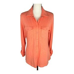 Columbia Women Rocky‎ Ridge Size Medium Long Roll Sleeves Shirt Top